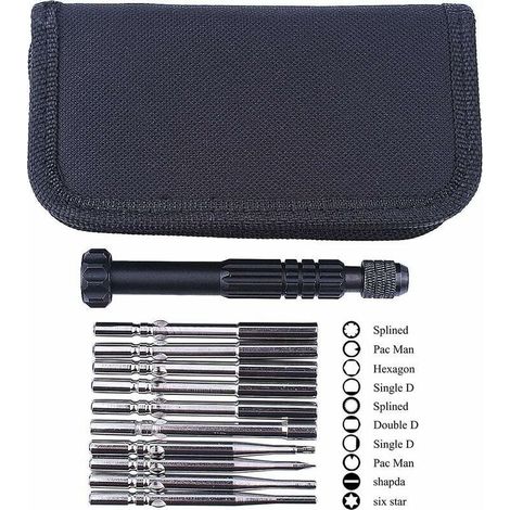 Ulisem 10 Pièces Outil de Réglage de Carburateur Tournevis Kit avec Poignée en Métal Sac de Transport d'Outils pour Poulan Artisan 2 Cycles Petit Moteur (1/4)