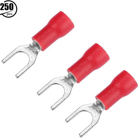 250-teiliges Set isolierter elektrischer Kabel-Crimpzangen mit Crimpgabeln (rot) (1/5)