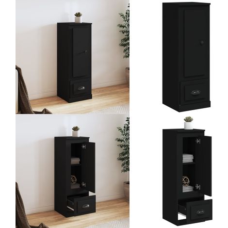 Highboard Schwarz 36x35,5x103,5 cm Holzwerkstoff - Sideboard - Hochschrank - Wohnzimmermöbel - Schwarz - Holzwerkstoff - Home & Living (1/5)