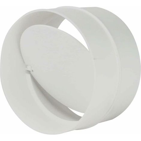 Grille de ventilation PVC – Ø 100 mm – Raccordement rond – Connexion de 2 tuyaux – Blanc (1/4)