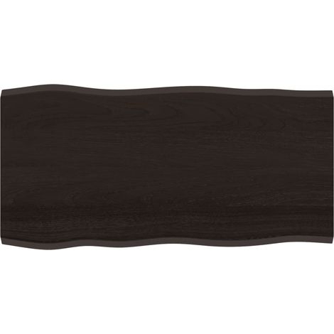 Dessus de table Dessus de bureau Plateau de table bois chêne massif traité bordure assortie