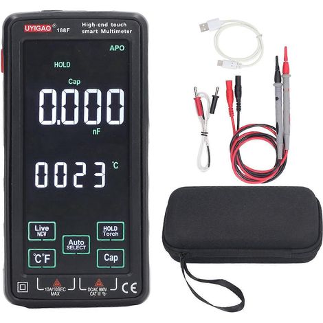 Intelligentes Multimeter mit LCD-Farbdisplay, hochpräzise digitale elektrische Prüfgeräte für AC 750 V und DC 1000 V