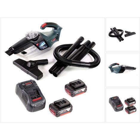 Bosch GAS 18V-1 Professional Li-Ion Akku Staubsauger Hand Sauger + 2x GBA 4,0 Ah Akku + GAL 1880 CV Ladegerät (1/5)