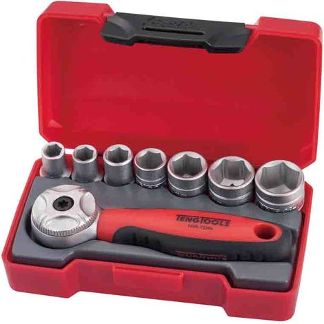 Minijuego de llaves de vaso, 8 piezas, 1/4 in dr  TENGTOOLS 269880100
