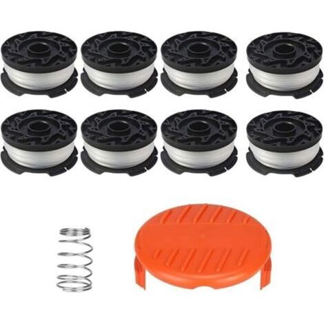 Carretes de repuesto AF-100 para Black Decker GH900 GH600 LST522 LCC140, cuerda para desmalezador, 30m, carrete de 0,065 ", 8 Uds. (1/5)