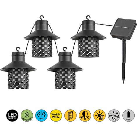 Luce solare XIMPU Plastica LED nero LED 0,1 W IP44 2700K L: 480 cm H: 13 cm Ø1 cm con sensore (1/5)