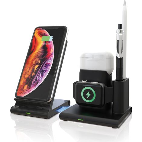 RealPower ChargeAIR Connect Smartphone, Reloj inteligente, Tableta Negro USB Cargador inalámbrico Interior