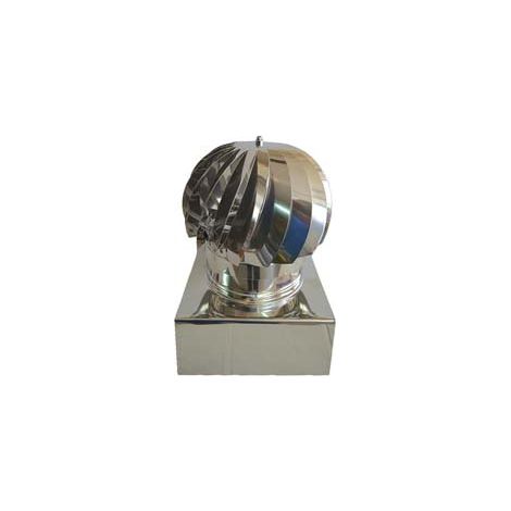 FUMAIOLO TESTA RADIANTE GIREVOLE QUADRO  cm.22x22 in acciaio inox
