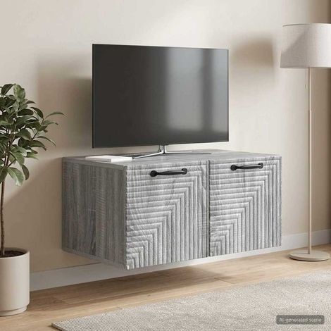 Wandmontierter TV-Schrank Graues Sonoma 59,5 x 41 x 30 cm (1/5)