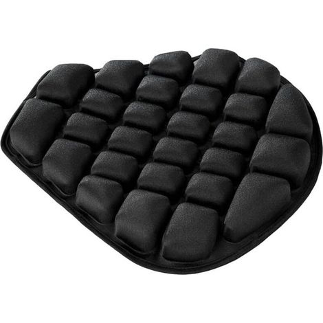Coussin de Siège de Moto Zephyr TG915 - Coussin de Siège Universel Rempli d'air pour Selle Moto / Scooter / Vélo - Soulagement de la Pression du Dos H795
