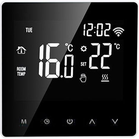 Jeffergarden Thermostat intelligent WiFi ME81H pour chauffage au sol électrique mural Tuya AC230V, écran LCD, fond blanc, bouton 3A (1/5)