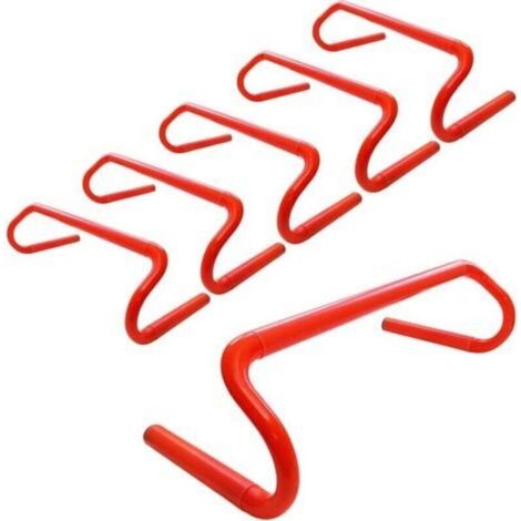 Lot de 6 haies d'entraînement d'agilité amovibles pour gagner de l'espace - Équipement d'entraînement sportif pour athlètes, football, basket-ball (1/5)
