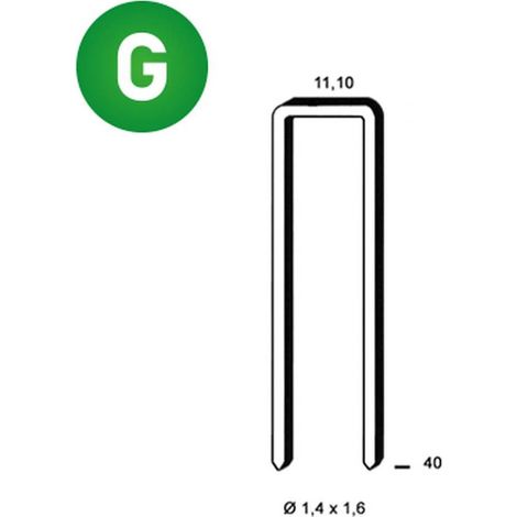 10 000 Agrafes Galvanisées Résinées Z-40 - 11.1x40x1.4x1.6 mm - D-Work