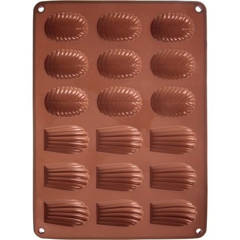 Silikonform für Kekse, Pralinen, Schokolade, braune Form 34 x 25 x 1 cm (1/5)