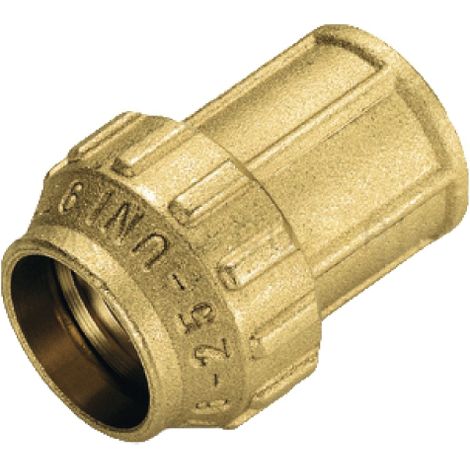 RACCORDO DRITTO IN OTTONE FEMMINA ø32X1   TIEMME RACCORDERIE SPA