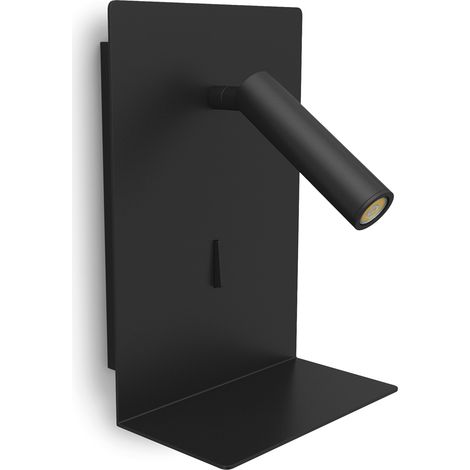 Aplique lector tilt BALTIC LED SMD 3W 251lm(226lm) CRI80 3000K USB A-USB C Negro (1/4)