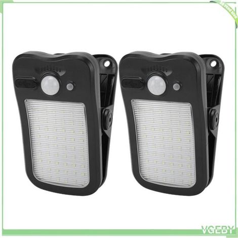 Lampe solaire - FAFEICY - Pince 60 LED - IP65 - Recharge USB Type-C - Capteur 3 modes (1/4)