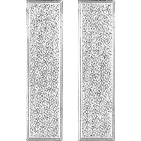 Deux filtres à graisse en maille JVB98H1SS, compatibles avec les hottes de cuisine rétractables ZVB36SH1SS, JVB67H1BB, JVB67H1WW, ZVB36BH1BB et JVB67H1CC. (1/5)
