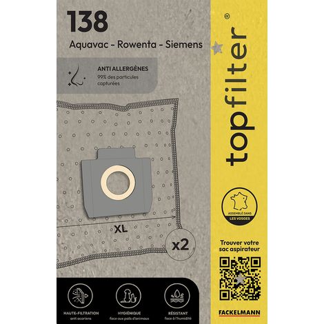 Lot de 2 sacs aspirateur pour Rowenta industriel TopFilter Premium (1/5)