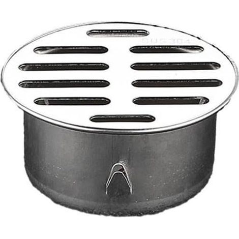 Siphon de sol rond en acier inoxydable pour salle de bain avec grand diamètre 75 mm (1/5)