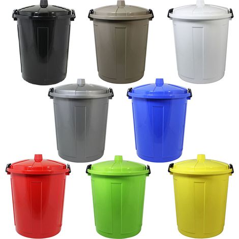 Bidone contenitore coperchio con chiusura antirandagismo 21lt pattumiera casa cucina giardinaggio raccolta differenziata antiodori - colorigenerali: KIT 6 ETICHETTE CM 7X10 (1/5)