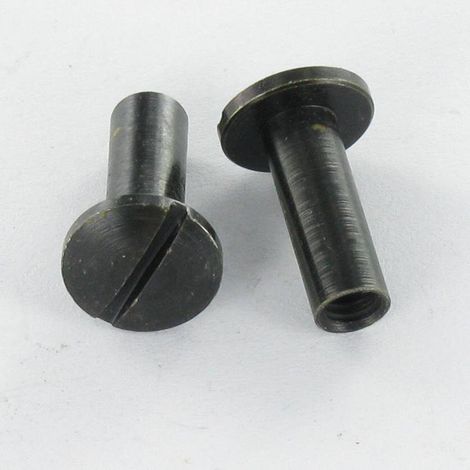 Ecrou Relieur Tête bombée Fendue M4X12 5X14 Acier zingué noir-100 pièces