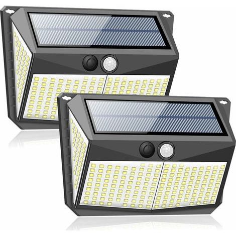 Set of 2 decorative solar lights with 228 LEDs, motion sensor, 3 modes, 2200mAh battery, waterproof, for garden (1/5)