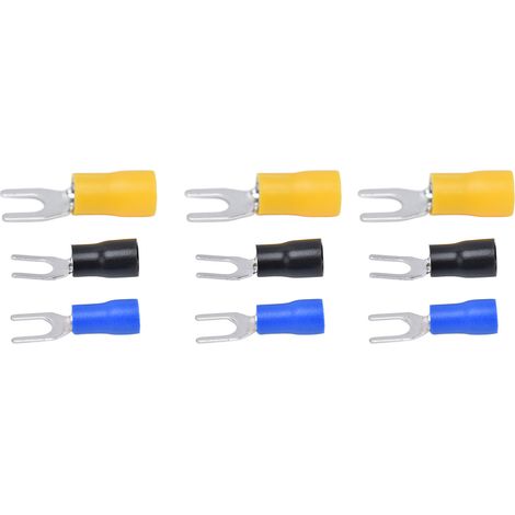 300 cosses à fourche isolées, connecteurs de fils en cuivre PVC de type U pour éclairage de transport (SV1.25-4+SV2-4+SV5.5-4) (1/5)