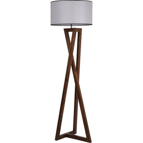 Modell 4 Stehlampe aus grauem Holz