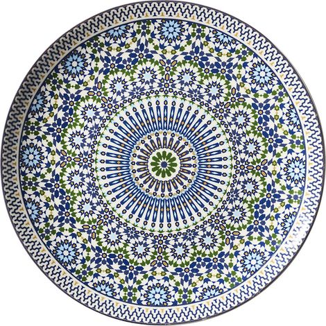 Lot de 6 Assiettes Plates "Sana" 26cm Multicolore