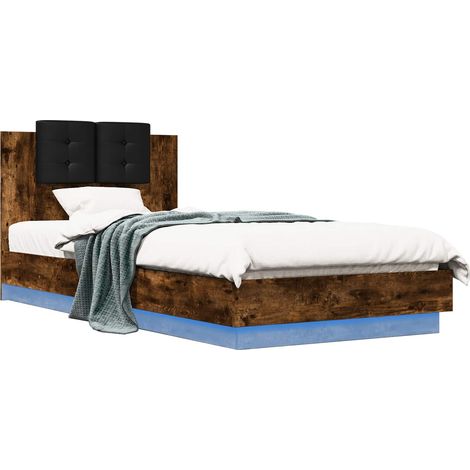 Maison Exclusive - Struttura letto con testata Rovere Fumo Legno ingegnerizzato (1/5)