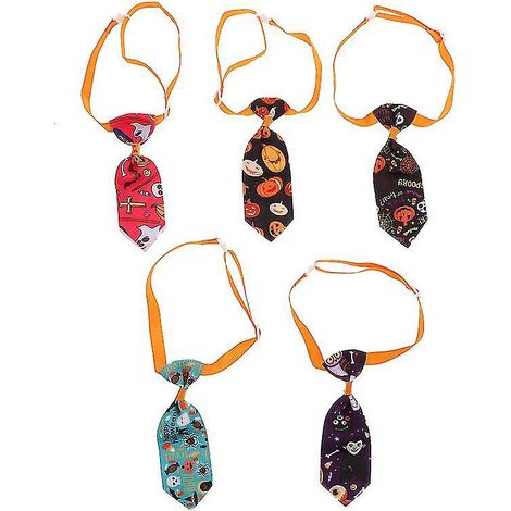 Lot de 5 cravates pour cosplay d'animaux de compagnie, idéales pour les décorations d'Halloween