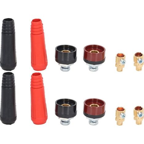 Lot 12 connecteurs panneau câble – raccord rapide prise + douille – ABS – kit accessoires torche alimentation (1/4)
