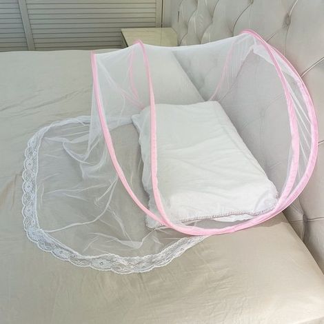 Minimosquitera plegable, mosquitera para la cabeza, materiales muy resistentes, tienda ultraligera para dormir, acampar, viajar, patio - azul (1/5)