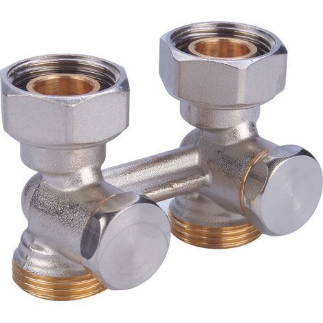 Ensemble droit bitube 3/4"F(E) x 18, Giacomini, réf. R387X002 (1/2)