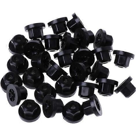 Lot de 30 clips en plastique à écrou à bride pour carrosserie auto, compatible E30 E32 Série 7. (1/4)