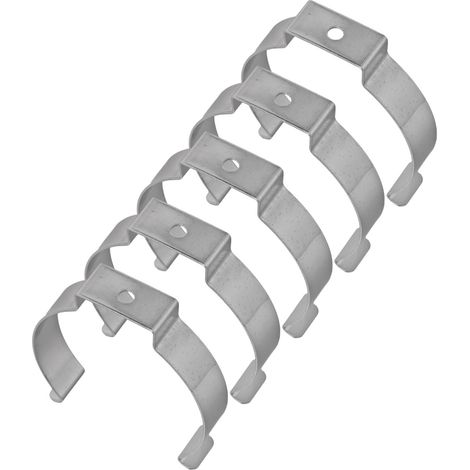 Clip ressort 5 pièces 70mm acier manganèse argenté, pour abri (1/5)