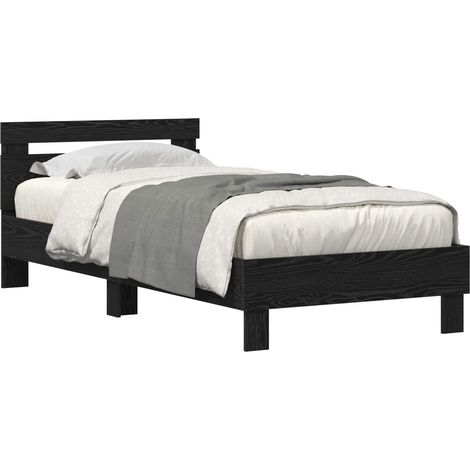 Maison Exclusive - Bettrahmen Schwarz Eichen-Optik 75 x 190 cm Ho