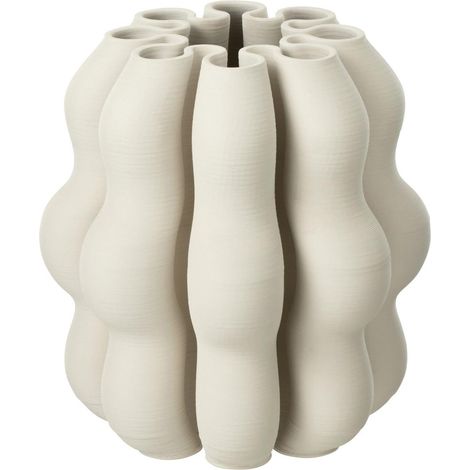 Vase Design en Céramique "Naos" 25cm Beige (1/3)