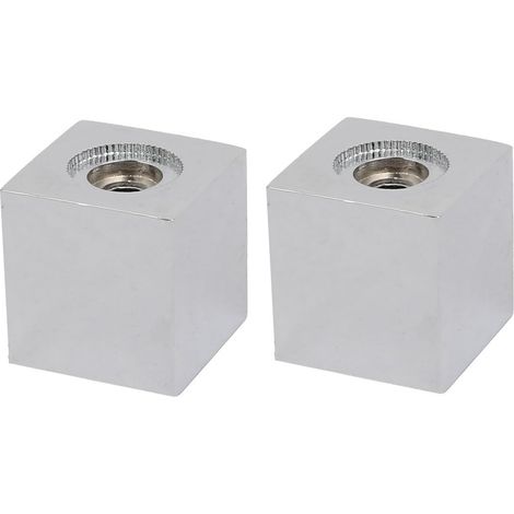 Wasserhahn Zubehör zin-k Legierung Universal Fit Square Griff Kits Silver Ton 2 pièces (318c855eef41 (1/5)