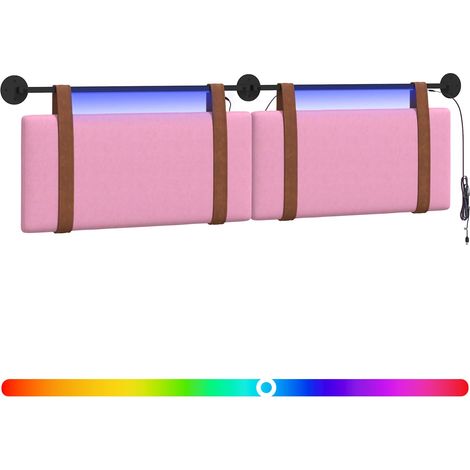 Maison Exclusive - Testiera sospesa Con luce LED Rosa PU Antico (1/5)