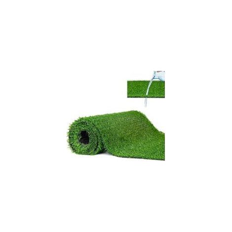 Gazon Synthétique Exterieur 20mm - Faux Gazon pour Balcon, Terasse et Jardin - Premium Tapis Gazon - Fausse Herbe Balcon - Tapis Herbe Artificielle - 50x100 cm - Vert (1/5)