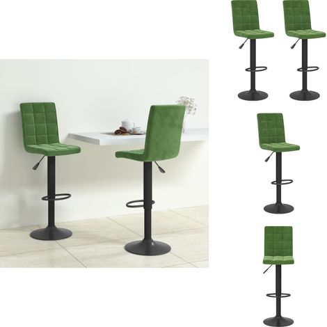 Tabourets de bar lot de 2 vert foncé velours - Tabouret De Bar - Tabourets De Bar - Chaise De Comptoir - Chaises De Comptoir (1/5)