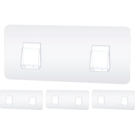4pcs Crochets Adhésifs De Rechange Pour Support De Douche, Crochets Adhésifs Solides, Imperméables, Pour Étagère De Salle De Bain,14x6,5cm (1/5)