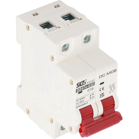 DC-Leistungsschalter mit magnetischem System, Miniatur-Leistungsschalter für PV-Anlagen, 500 V, 10 A, 2-polig
