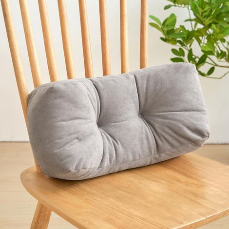 Cuscino Lombare Ergonomico – Cuscino di Supporto per la Schiena, Morbido e Comodo, Cuscino da Sedia per Ufficio, Auto e Casa Grigio (1/2)