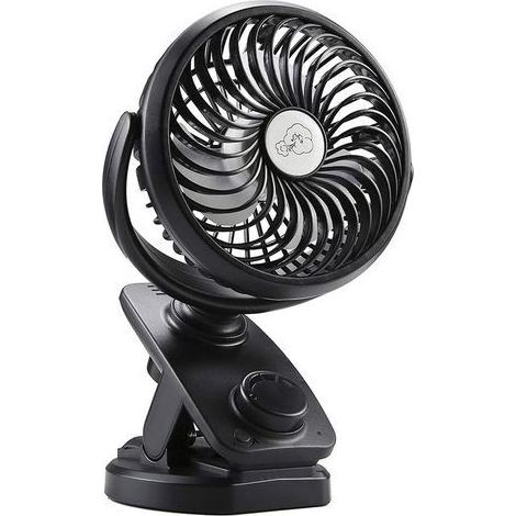 Akkubetriebener Ventilator, USB-Oszillationsventilator mit 4000-mAh-Akku, Mini-Ventilator für Kinderwagen, Auto, Fitnessstudio, Büro, Outdoor, Reisen und Camping (1/5)