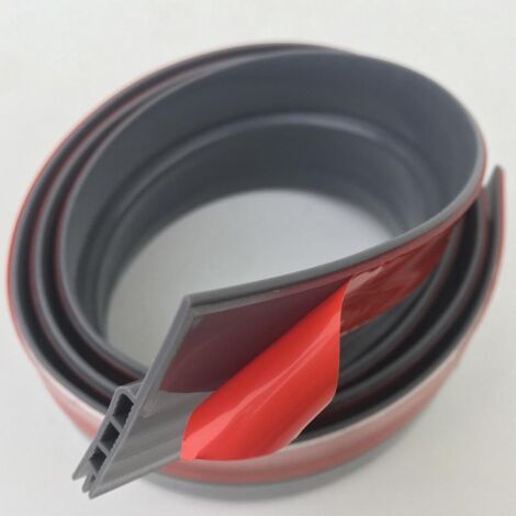 Joint d'étanchéité pour bas de porte, largeur 5 cm, gris, 2 mètres, bande d'isolation phonique, bande coupe-vent, autocollant pour joint de porte (1/3)