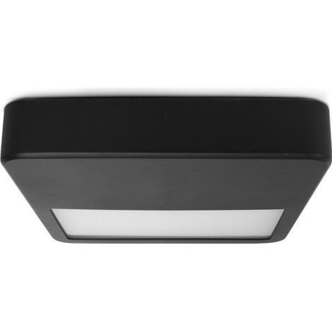 Collerette asymétrique Noire pour QUADRA 280 x 280 x 50 mm Miidex Lighting® (1/4)