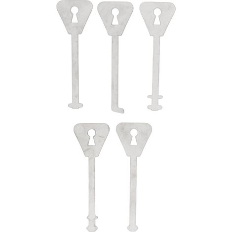 5PCS Master Keys Stainless Steel Replacement Skeleton Lock Key Set Multiple Shapes Lock Picking Emergency Tool